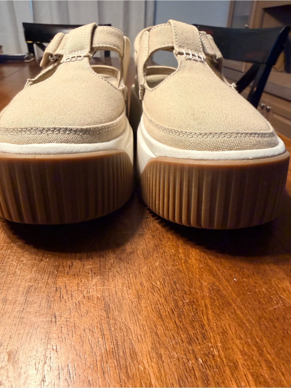 UGG Women's Tan Canvas Platform Mary Jane Slingback - Picture 11 of 14